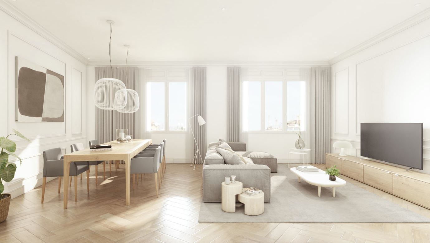 Living room of Flat for sale in Sant Boi de Llobregat  with Air Conditioner, Heating and Private garden