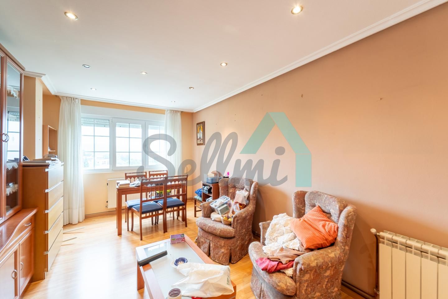 Living room of Flat for sale in Tineo  with Heating, Parquet flooring and Storage room