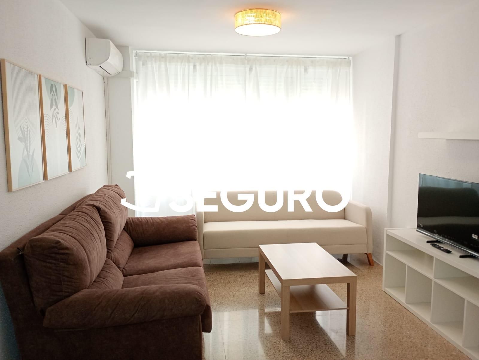 Sala d'estar de Pis de lloguer en Málaga Capital amb Aire condicionat i Moblat