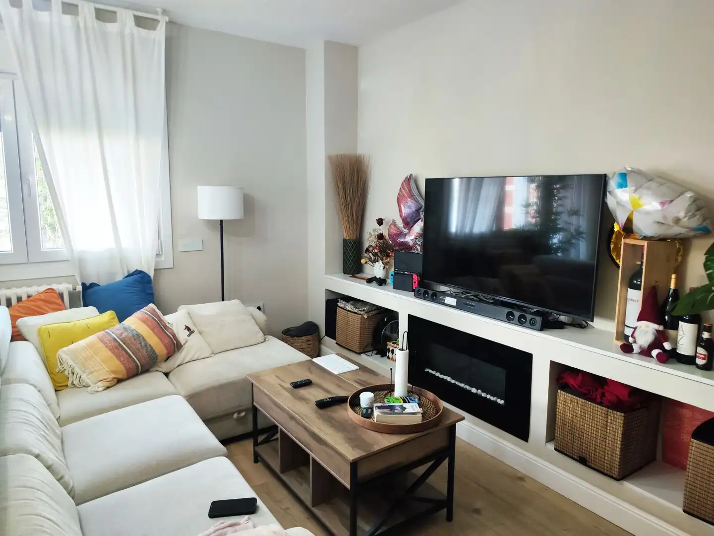 Sala de estar de Piso en venta en Palencia con Calefacción, Terraza y Amueblado