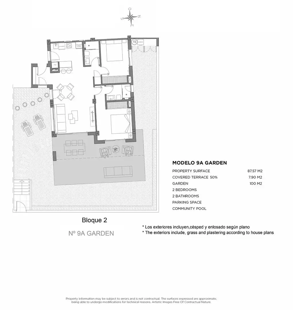 Jardí de Apartament en venda en Los Alcázares amb Aire condicionat, Terrassa i Balcó