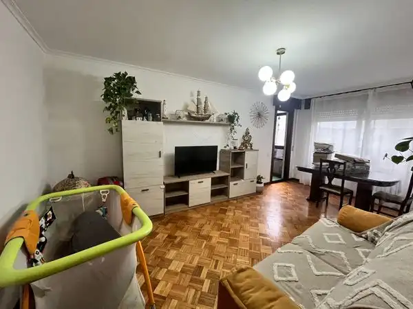 Sala d'estar de Pis en venda en Vigo  amb Calefacció, Parquet i Terrassa