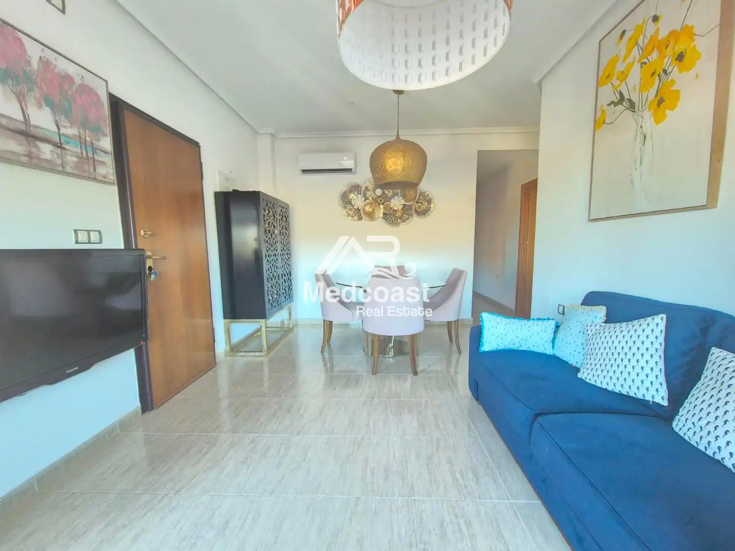 Wohnzimmer von Wohnung zum Verkauf in Pulpí mit Klimaanlage, Terrasse und Schwimmbad