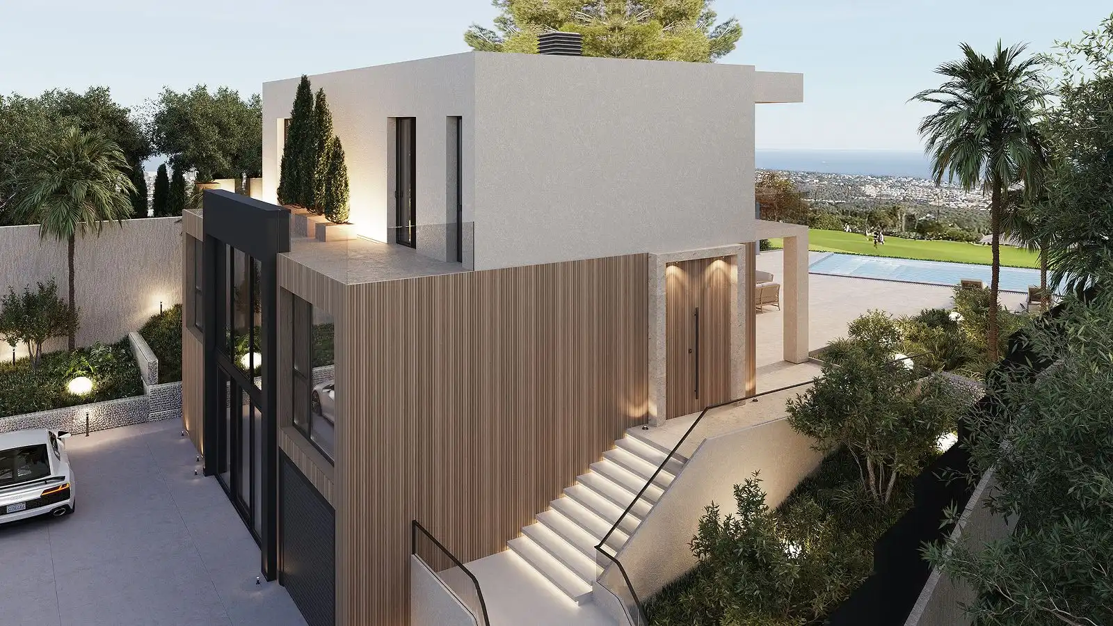 Vista exterior de Casa o xalet en venda en Calpe / Calp amb Aire condicionat, Calefacció i Jardí privat