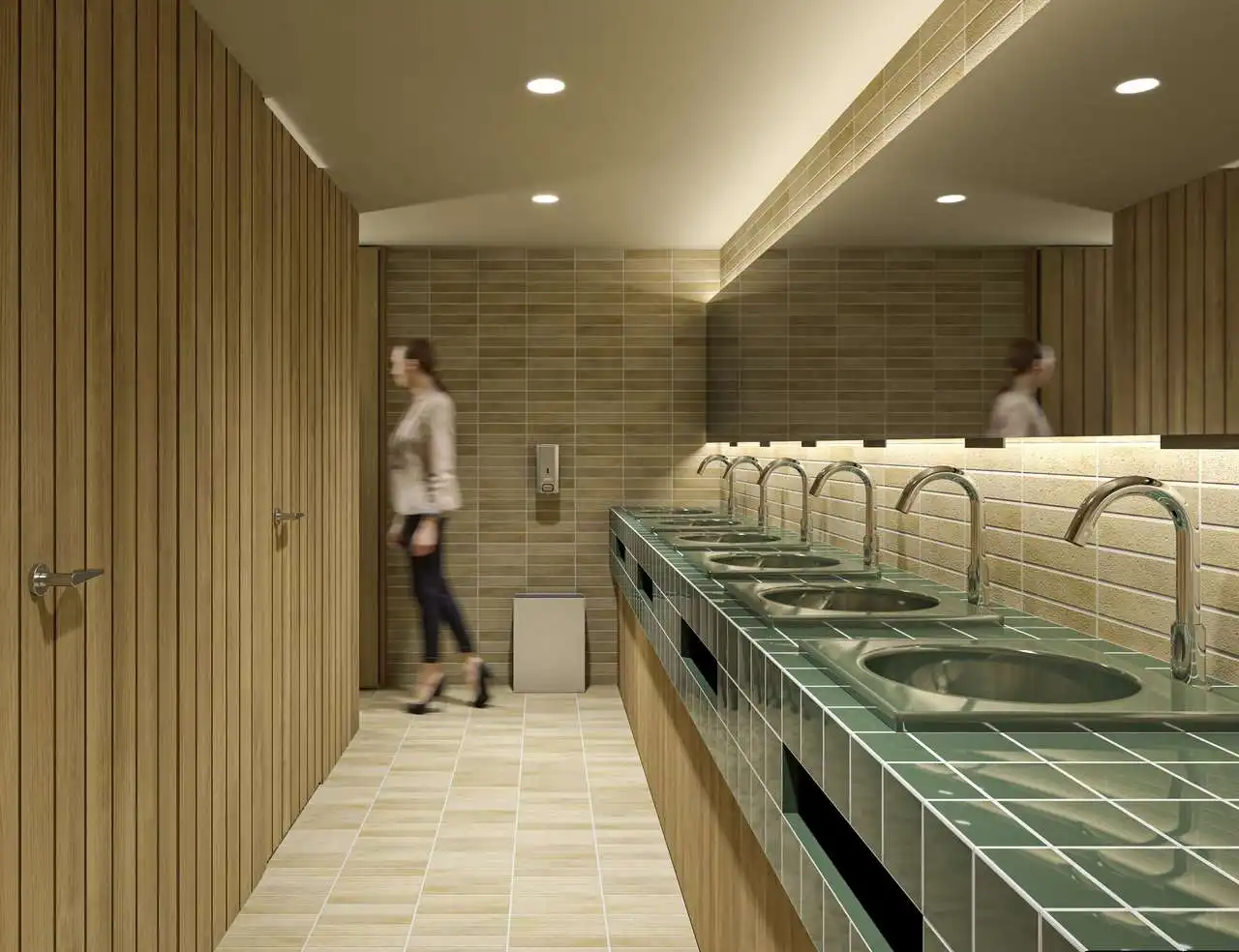 Baño de Oficina de alquiler en Barcelona con Aire acondicionado, Calefacción y Terraza