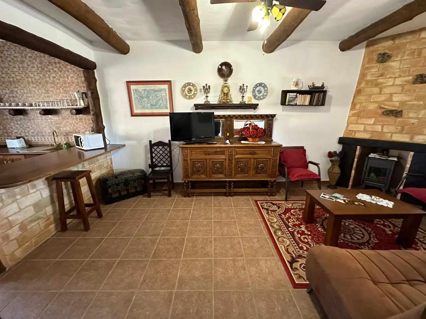 Living room of Houses for sale in Villar de Olalla  with Air Conditioner, Heating and Private garden