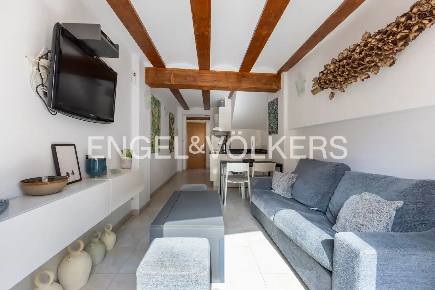 Living room of Flat for rent in Valencia  with Air Conditioner, Heating and Terrace