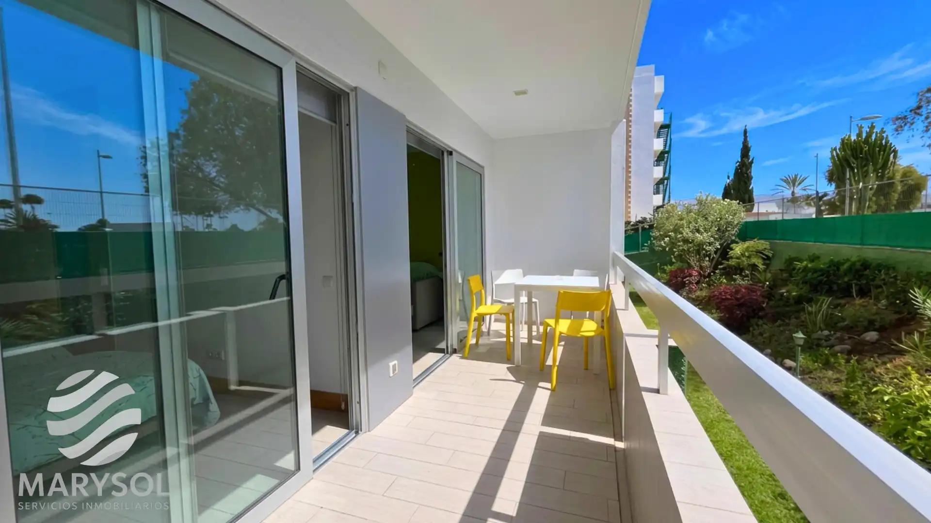 Terraza de Apartamento de alquiler en San Bartolomé de Tirajana con Terraza, Amueblado y Lavadora