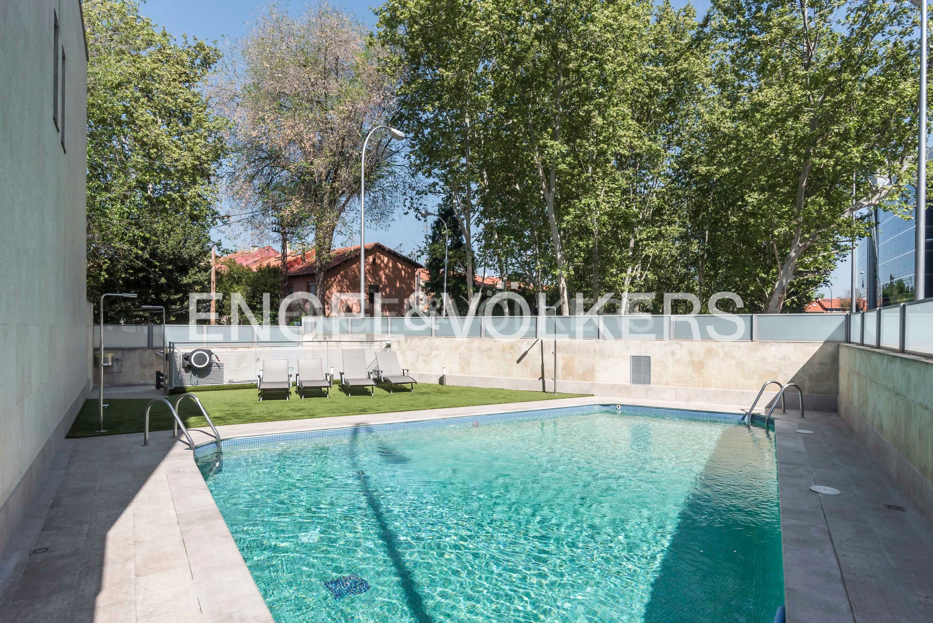 Swimming pool of House or chalet for sale in  Madrid Capital  with Air Conditioner, Heating and Terrace
