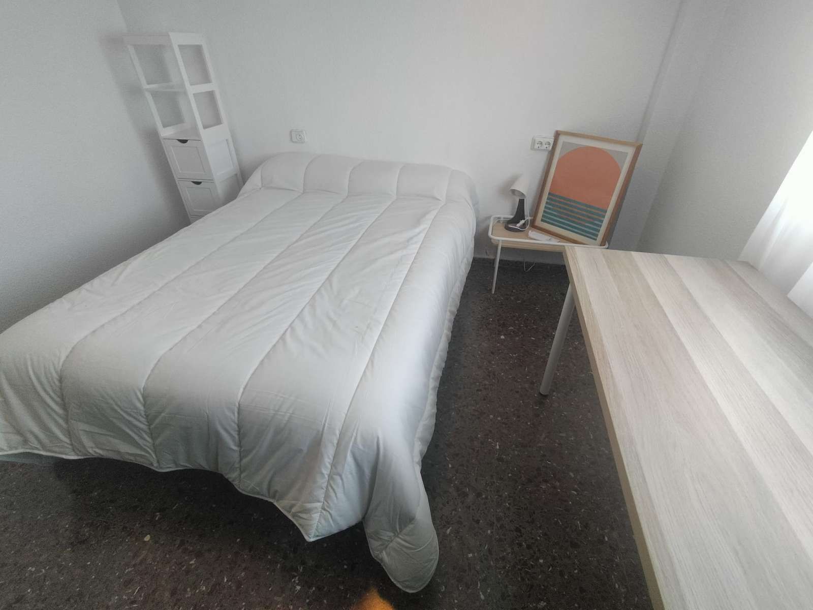 Bedroom of Flat to share in  Valencia Capital  with Air Conditioner, Terrace and Furnished