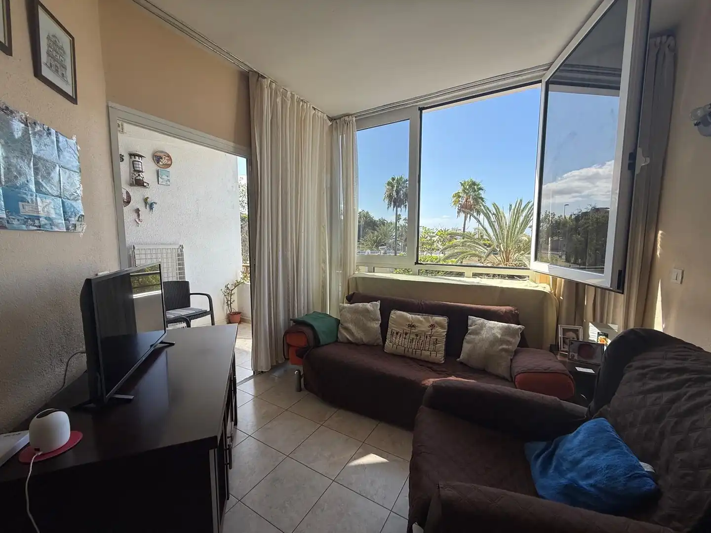Wohnzimmer von Wohnungen zum Verkauf in Adeje mit Terrasse, Möbliert und Ofen