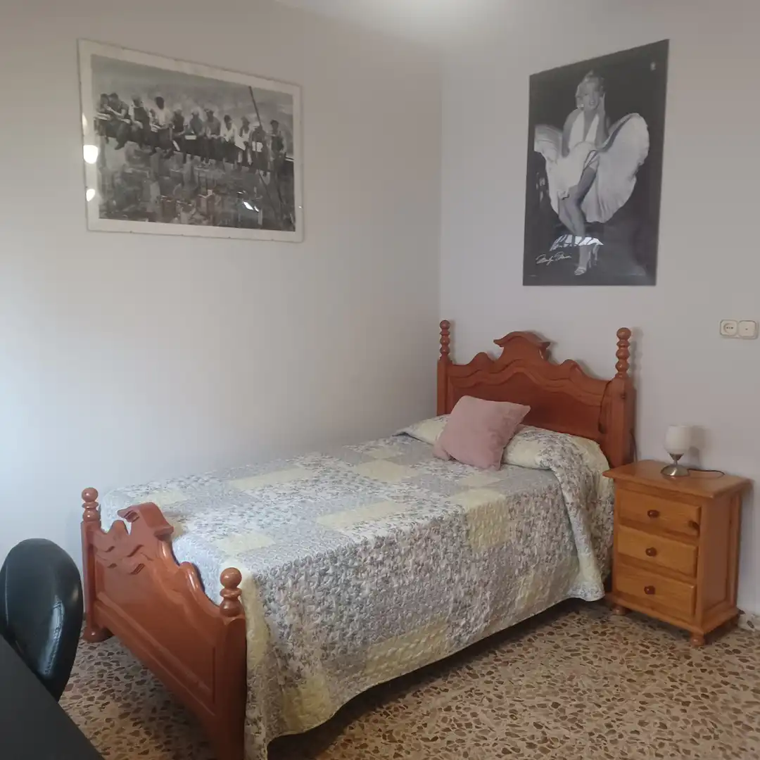 Bedroom of Flat for share in Málaga  with Terrace, Furnished and Oven