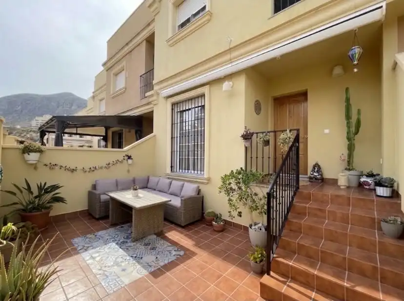 Terrace of Duplexes for sale in Roquetas de Mar  with Air Conditioner, Private garden and Oven