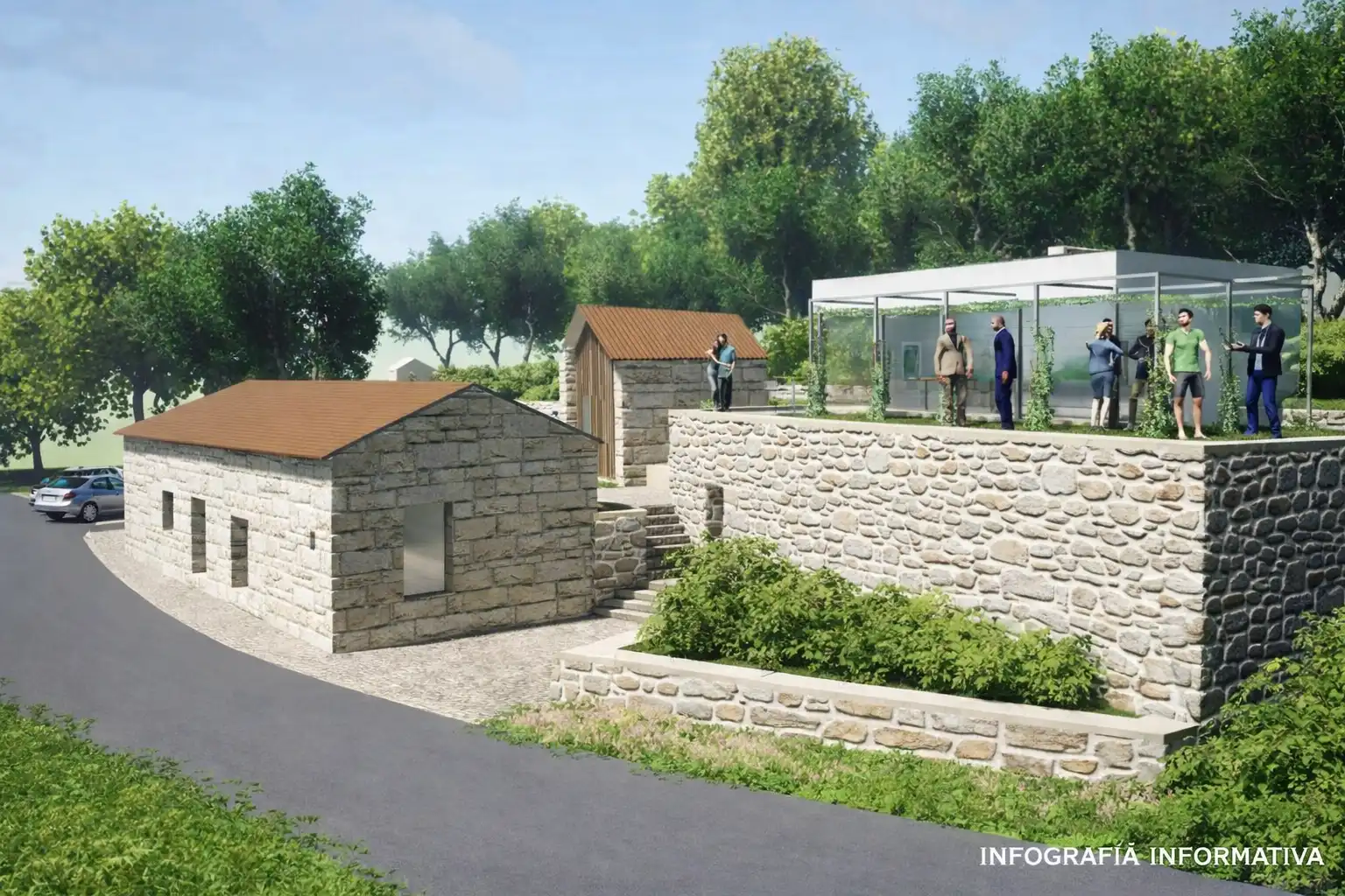 Casa rústica amb jardí en venda a Camiño da Bouza