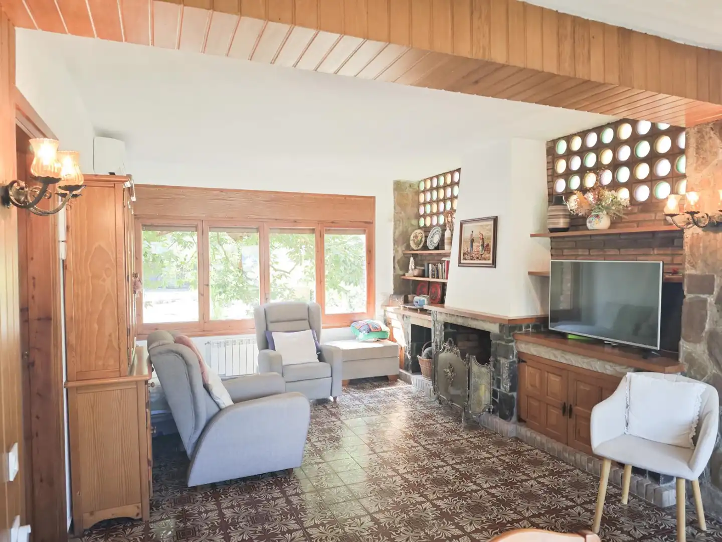 Sala d'estar de Casa o xalet en venda en Sant Pere de Vilamajor amb Aire condicionat, Calefacció i Piscina