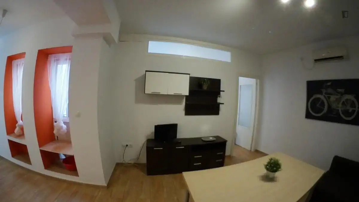 Sala d'estar de Apartament de lloguer en Sevilla amb Aire condicionat, Moblat i Forn