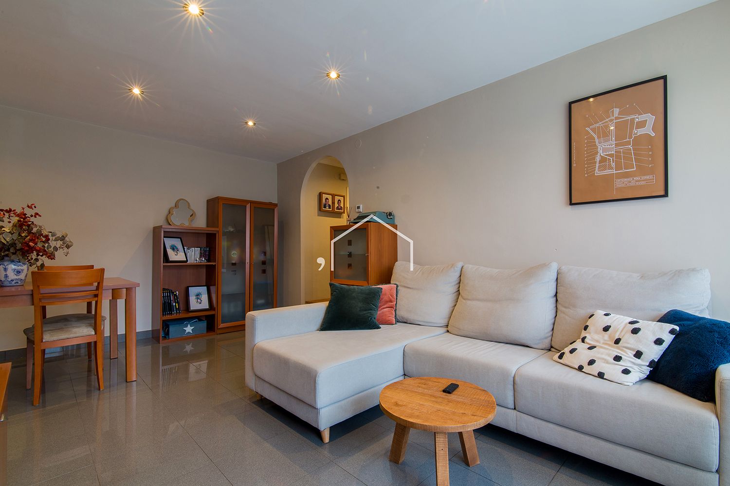 Living room of Flat for sale in Badalona  with Heating and Balcony