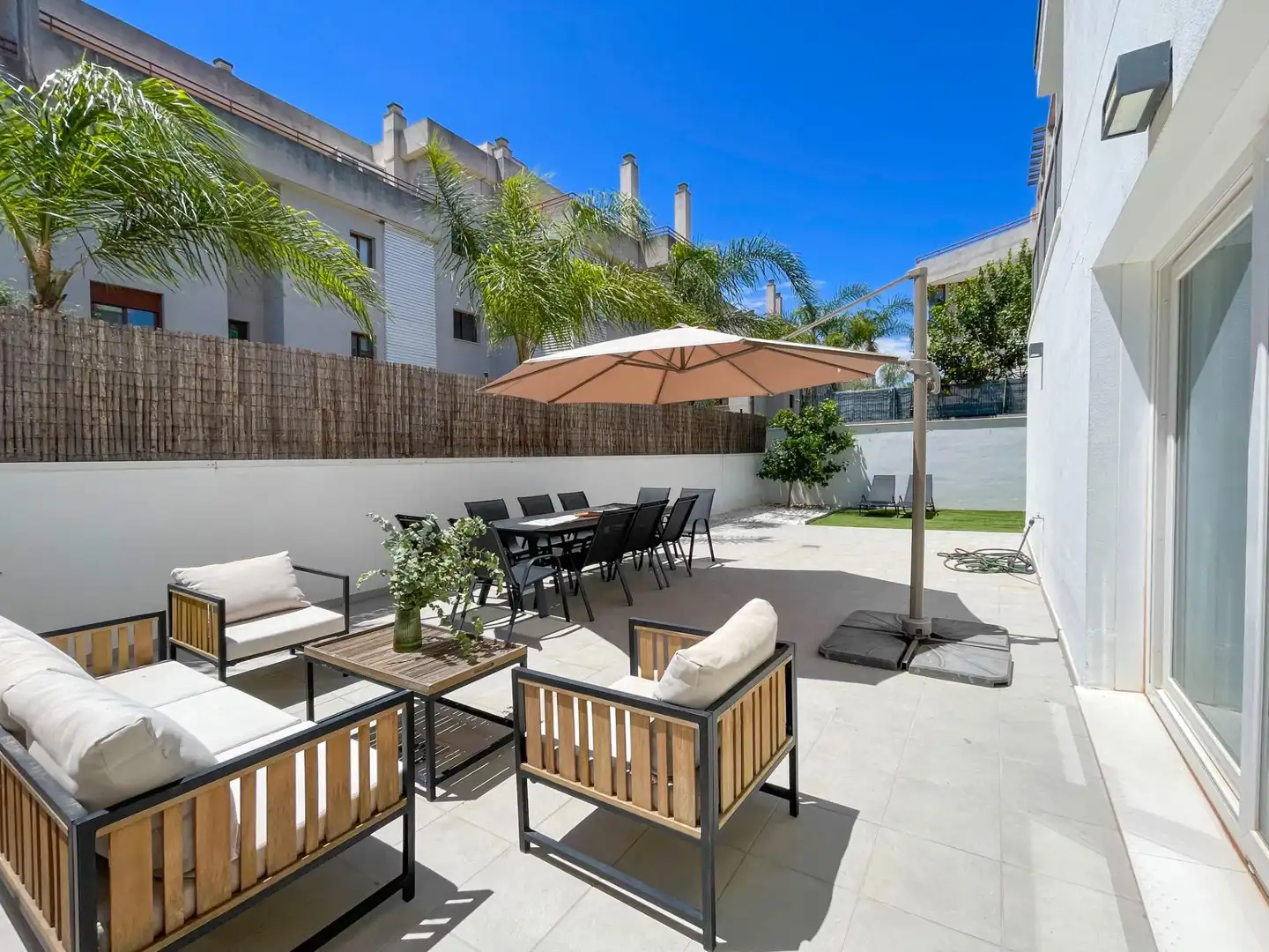 Terraza de Planta baja en venta en Mijas con Aire acondicionado, Jardín privado y Terraza