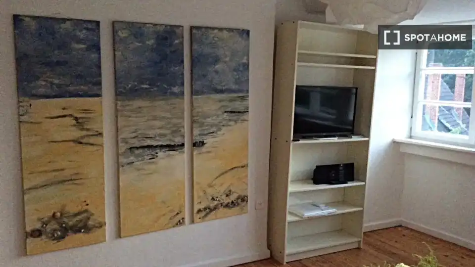 Sala de estar de Apartamento para compartir en Tamarite de Litera con Aire acondicionado, Terraza y Amueblado