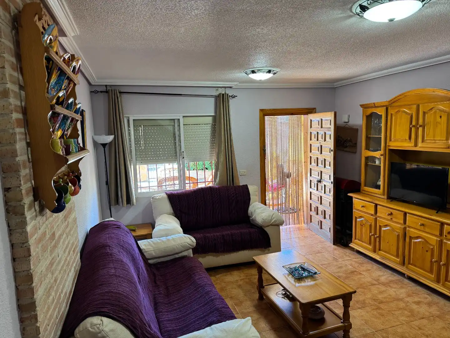 Sala d'estar de Casa o xalet per a compartir en Mazarrón amb Jardí privat, Piscina i Moblat