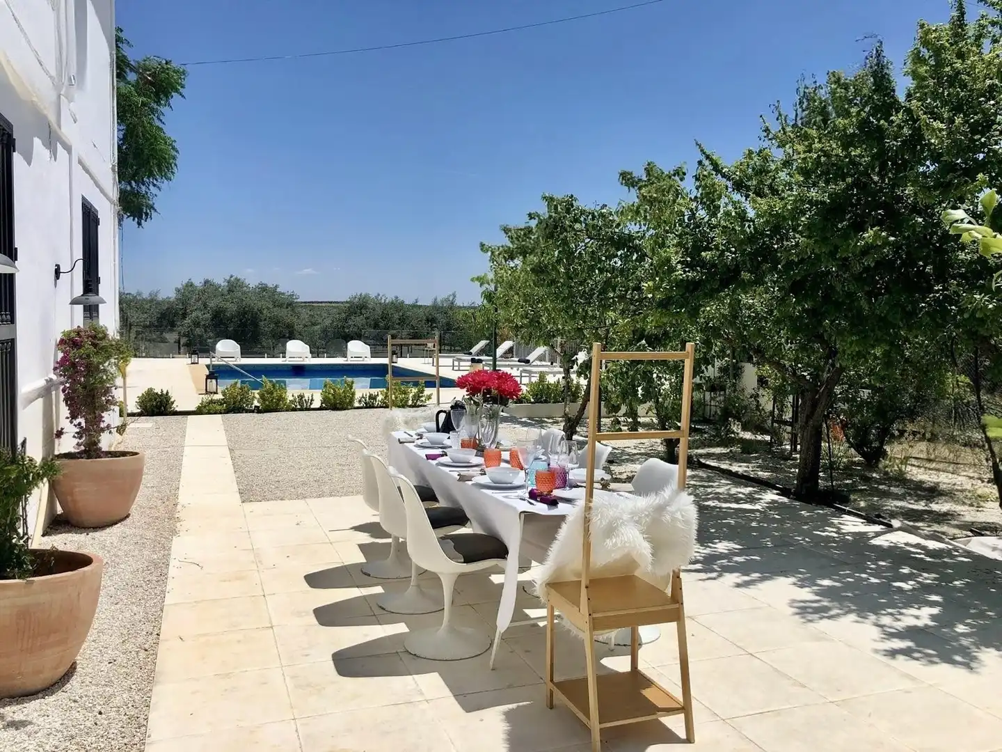 Terraza de Finca rústica en venta en Puente Genil con Aire acondicionado, Jardín privado y Terraza