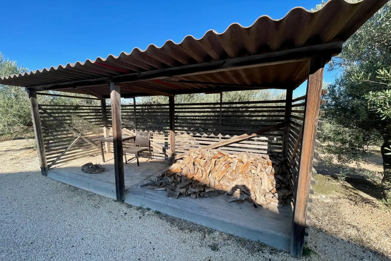 Terraza de Casa o chalet en venta en Camarles con Jardín privado, Piscina y Amueblado
