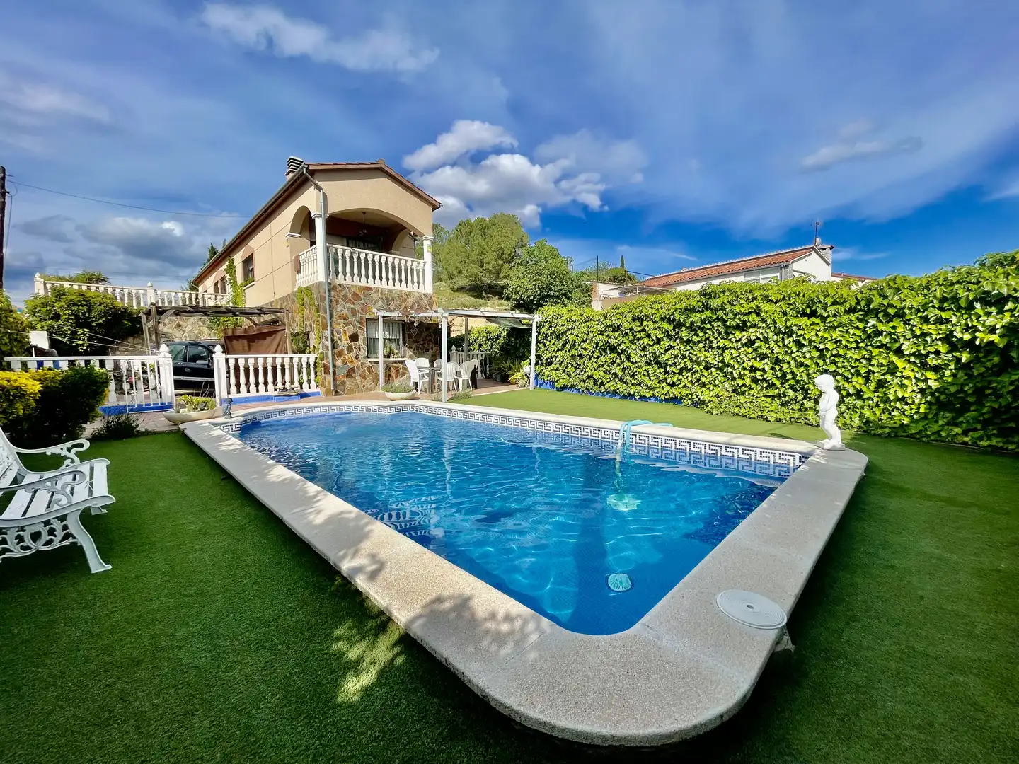 Swimming pool of Houses for sale in Sant Esteve Sesrovires  with Heating, Private garden and Terrace