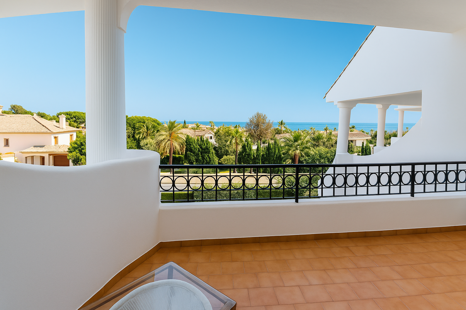 Terrace of Duplex to rent in Marbella  with Swimming Pool and Community pool