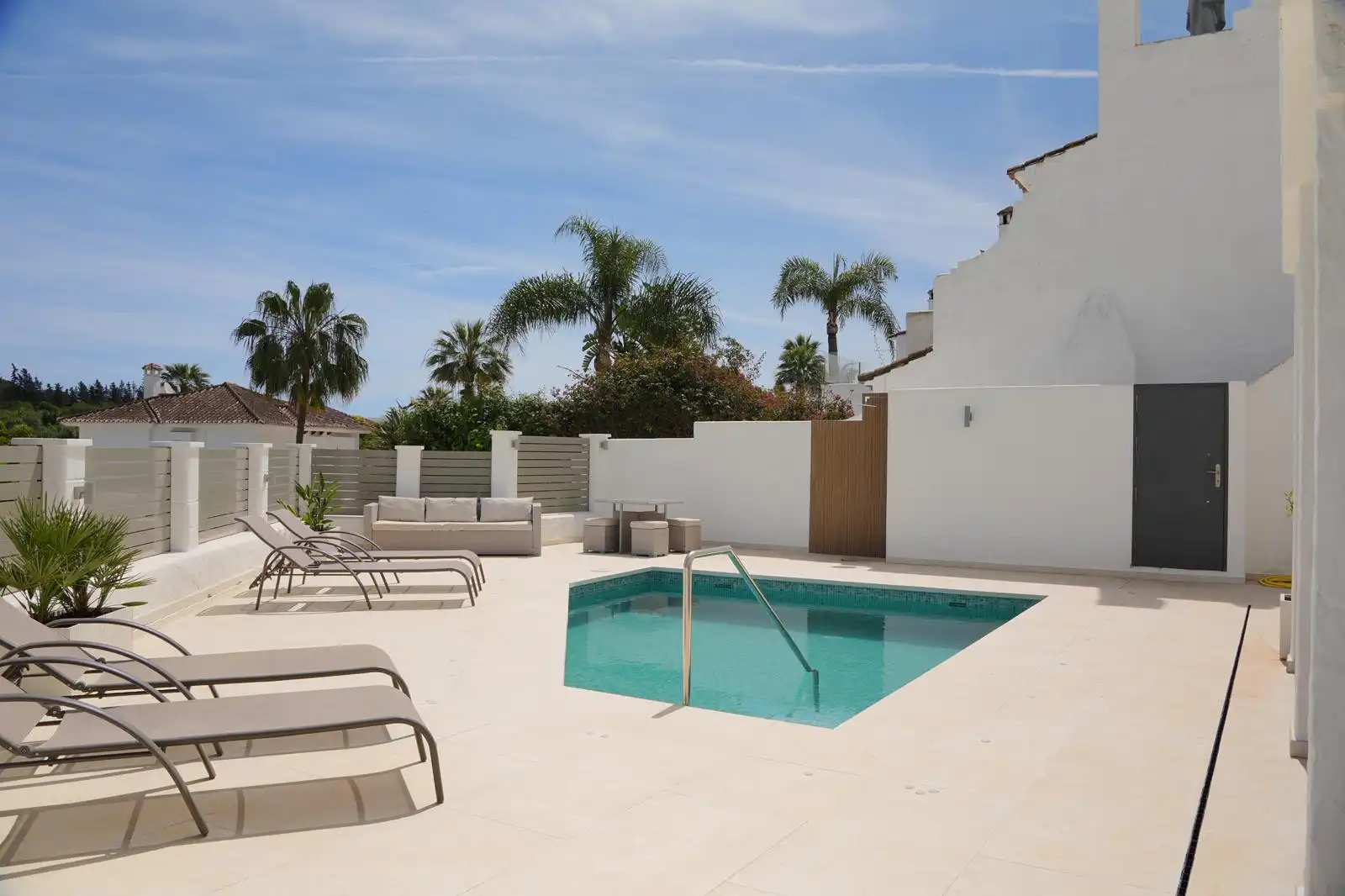 Terrassa de Casa o xalet de lloguer en Marbella amb Jardí privat, Terrassa i Piscina