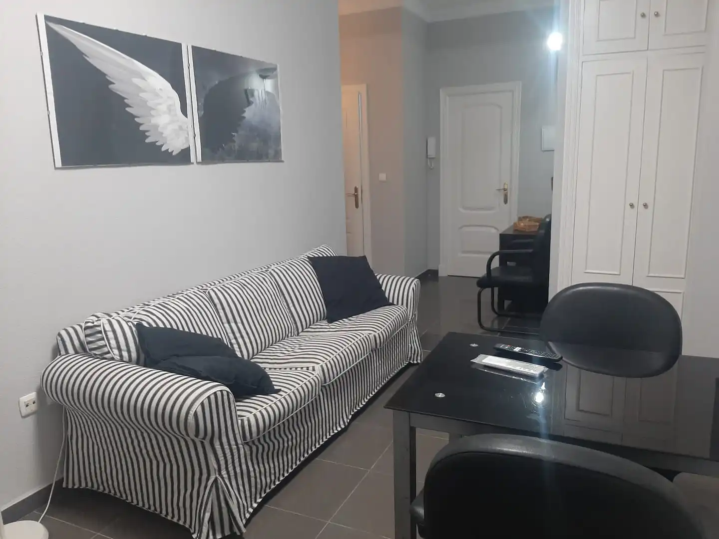 Sala de estar de Piso de alquiler en Villaverde del Río con Aire acondicionado, Terraza y Amueblado