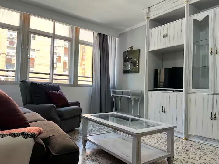 Living room of Flat to rent in Málaga Capital  with Air Conditioner, Terrace and Furnished