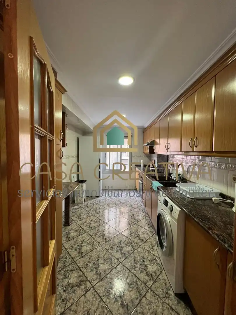Kitchen of Flat for rent in Valencia  with Air Conditioner, Heating and Terrace