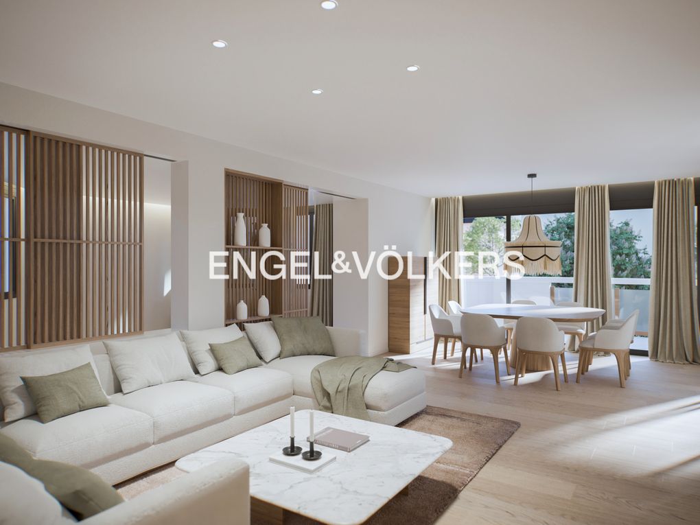 Sala d'estar de Apartament en venda en  Barcelona Capital amb Aire condicionat, Calefacció i Parquet