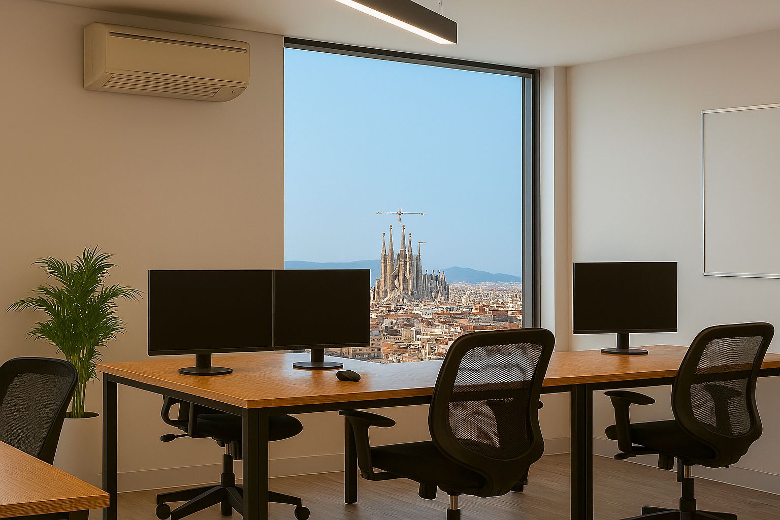 Oficina de lloguer en  Barcelona Capital amb Aire condicionat, Calefacció i Moblat