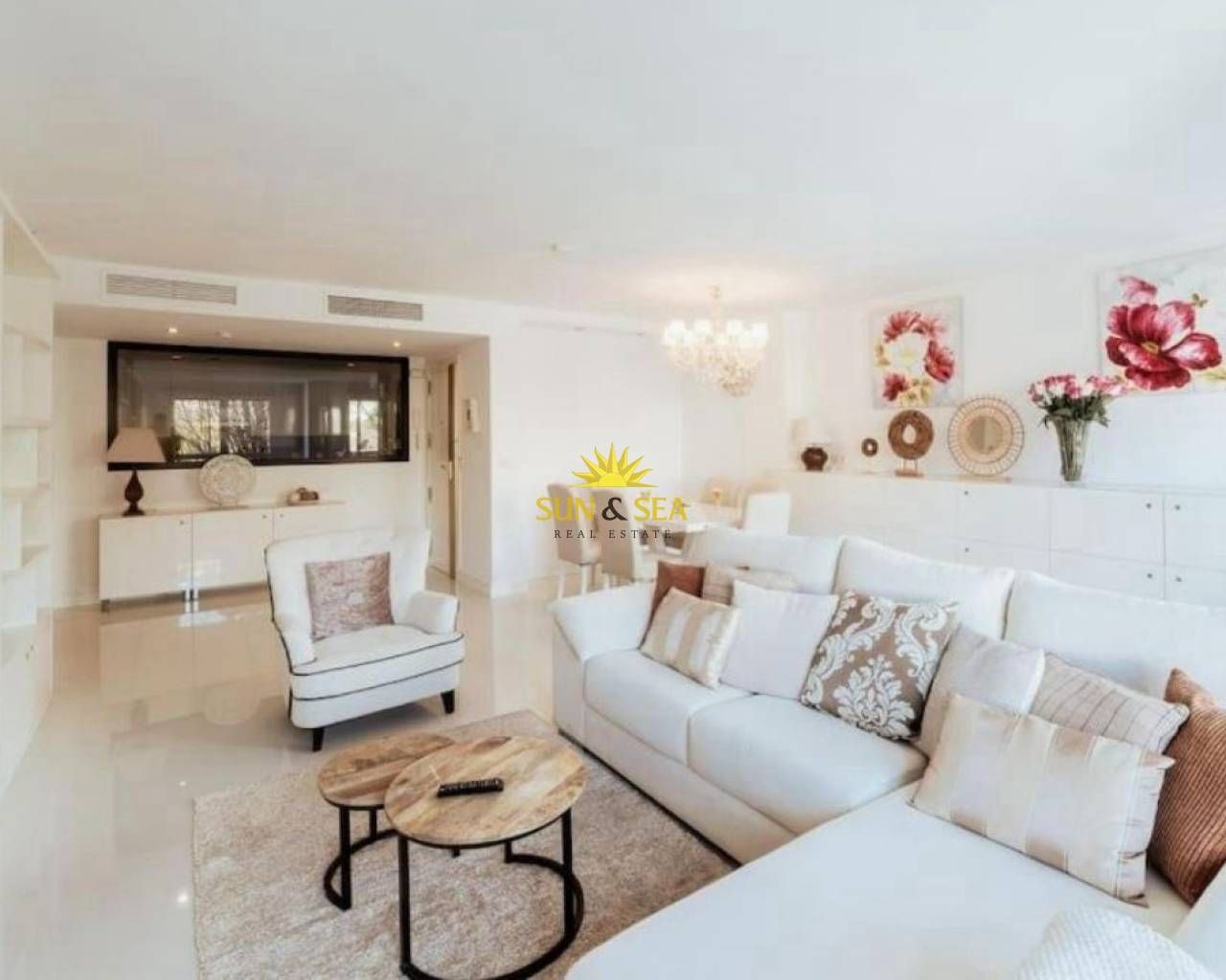 Living room of Apartment to rent in Alicante / Alacant  with Air Conditioner, Heating and Furnished