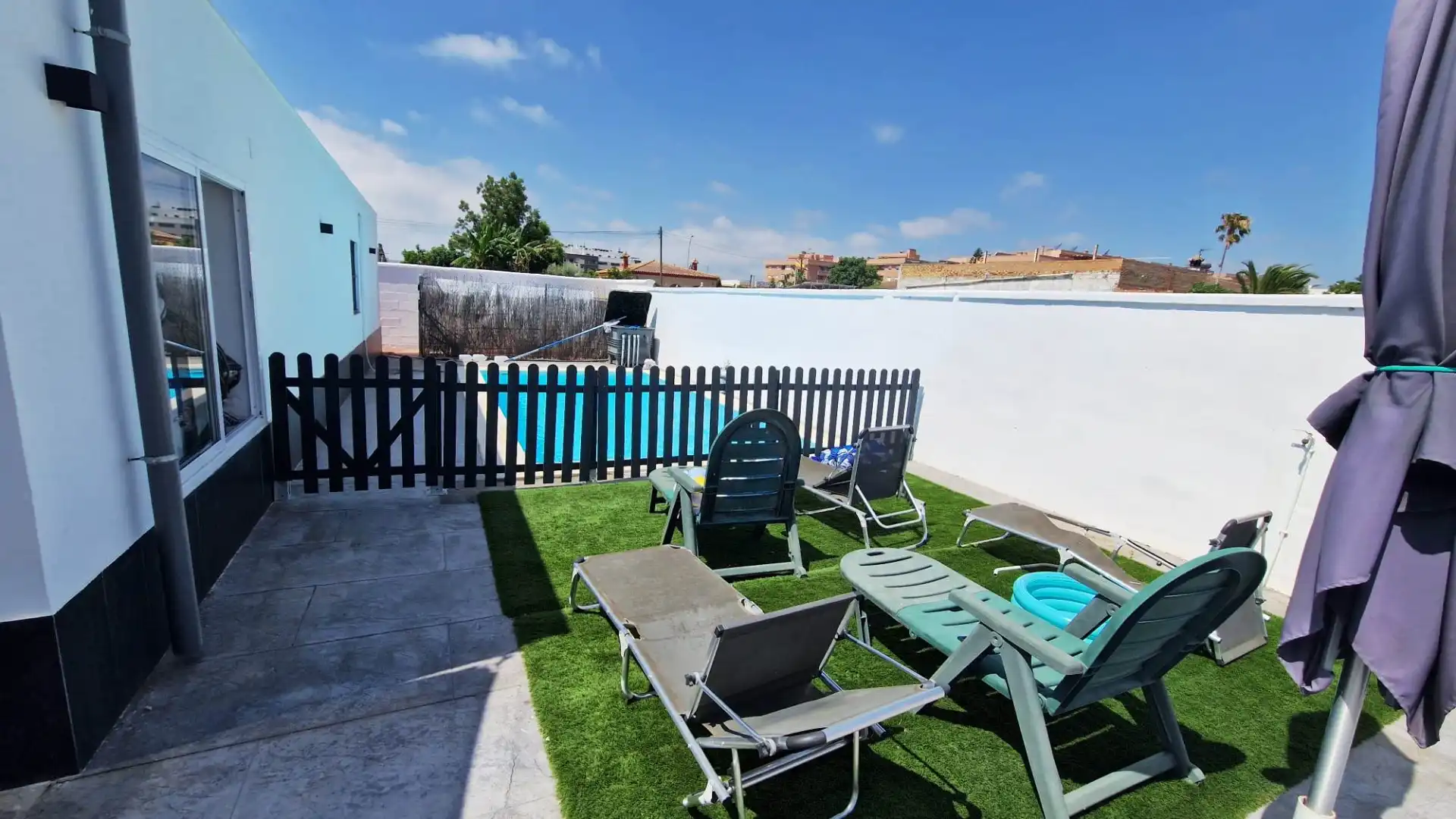 Piscina de Casa o xalet en venda en El Puerto de Santa María amb Aire condicionat, Jardí privat i Terrassa