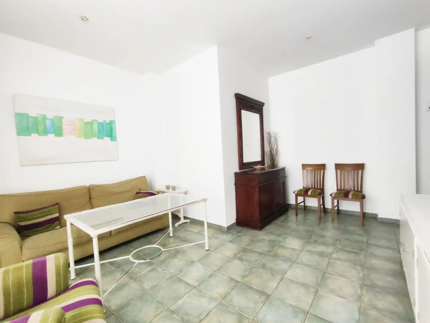Sala de estar de Piso de alquiler en Huelva con Aire acondicionado, Amueblado y Balcón