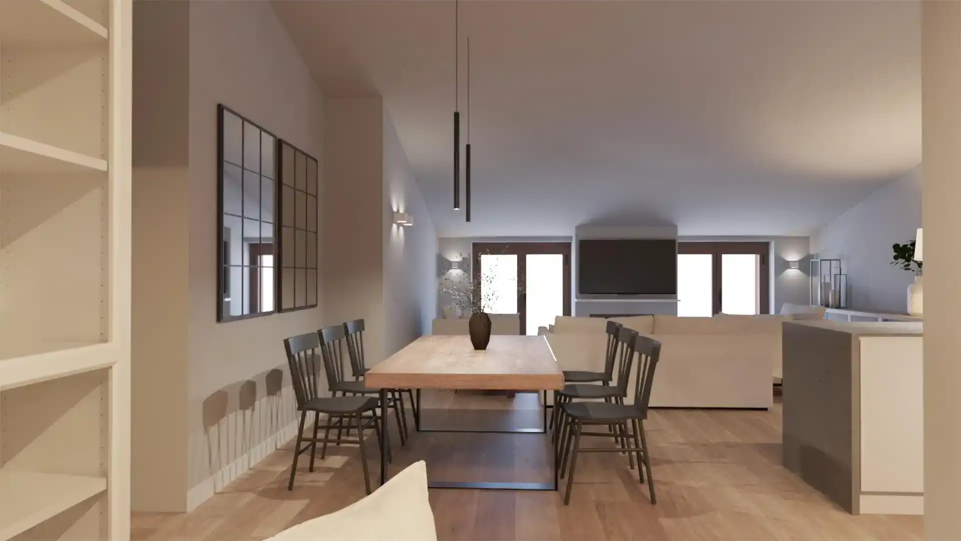 Menjador de Dúplex en venda en Torremanzanas / La Torre de les Maçanes amb Aire condicionat, Parquet i Moblat