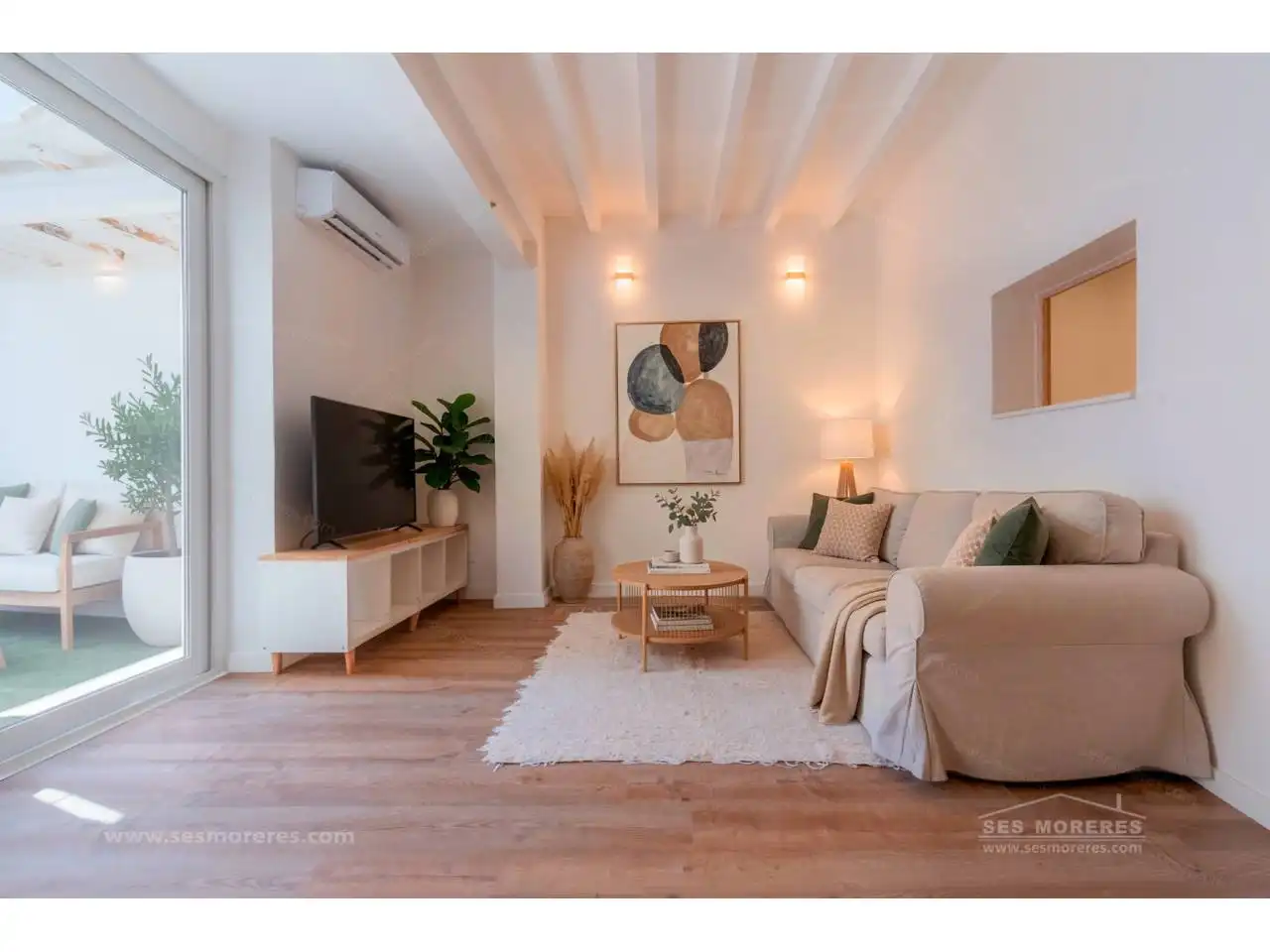 Sala de estar de Casa o chalet en venta en Maó - Mahón con Aire acondicionado, Parquet y Terraza