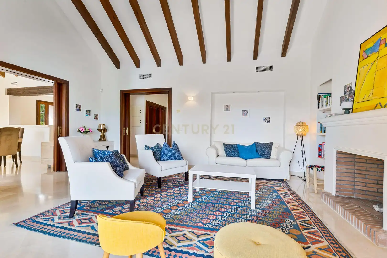 Sala d'estar de Casa o xalet en venda en Mijas amb Aire condicionat, Jardí privat i Traster