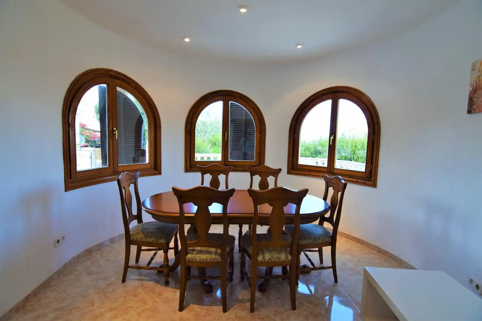 Esszimmer von Haus oder Chalet zur Miete in Artà mit Klimaanlage, Heizung und Terrasse
