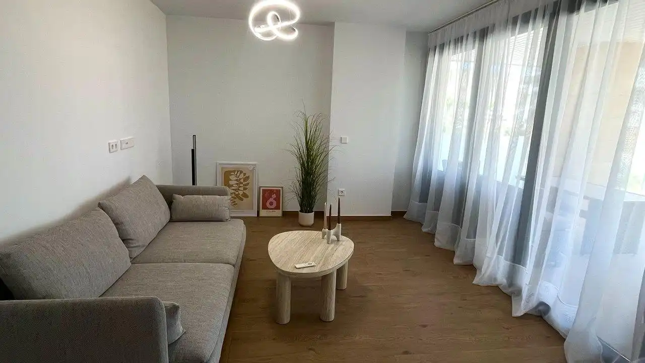 Sala de estar de Apartamento de alquiler en Villajoyosa / La Vila Joiosa con Aire acondicionado, Terraza y Amueblado