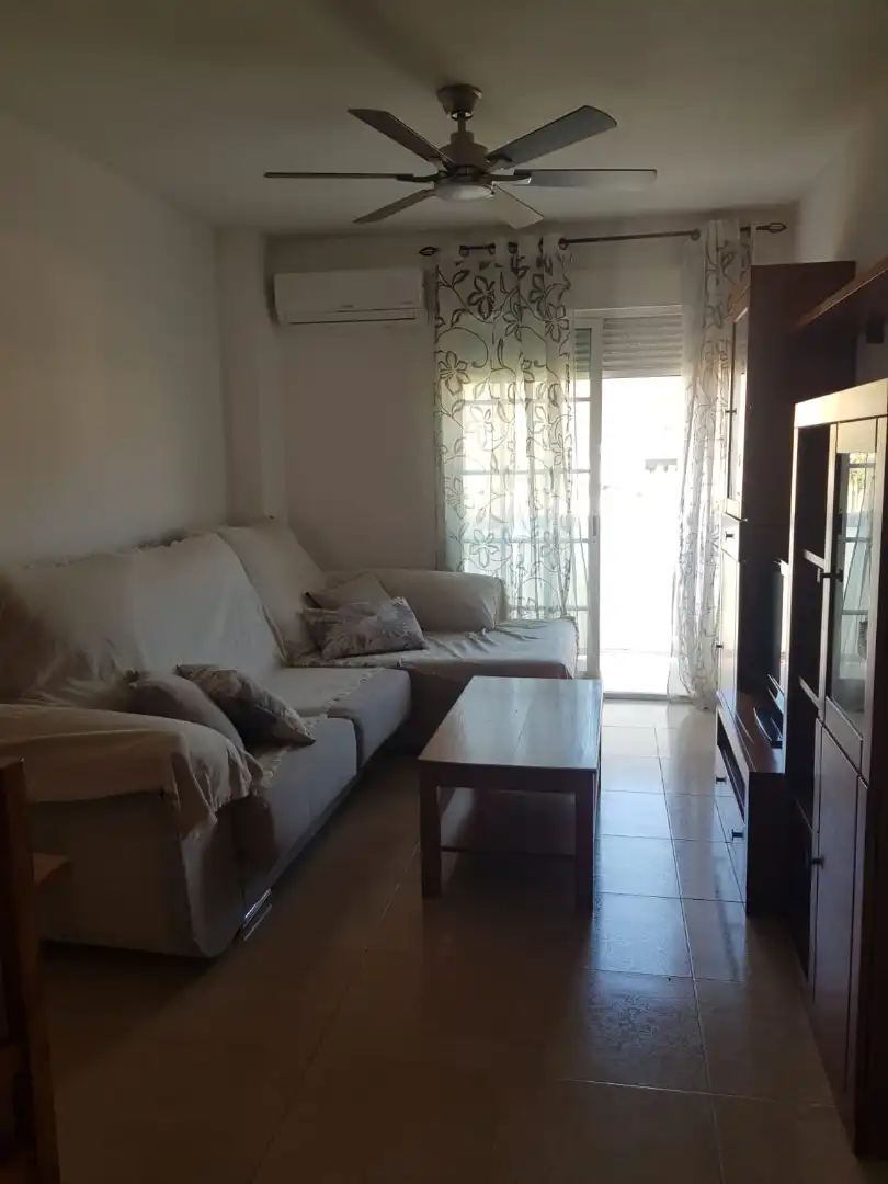 Living room of Flat for rent in Roquetas de Mar  with Heating, Terrace and Furnished