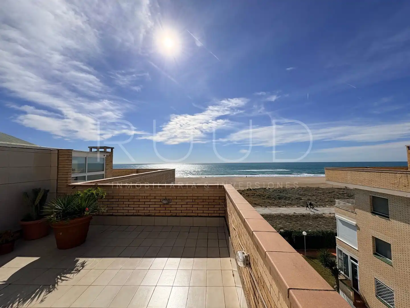 Terrace of Flat for sale in Castelldefels  with Air Conditioner, Heating and Parquet flooring