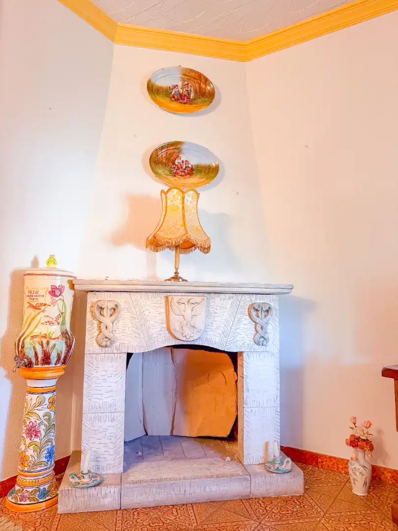 Sala d'estar de Casa adosada en venda en Torrelaguna amb Calefacció, Terrassa i Moblat