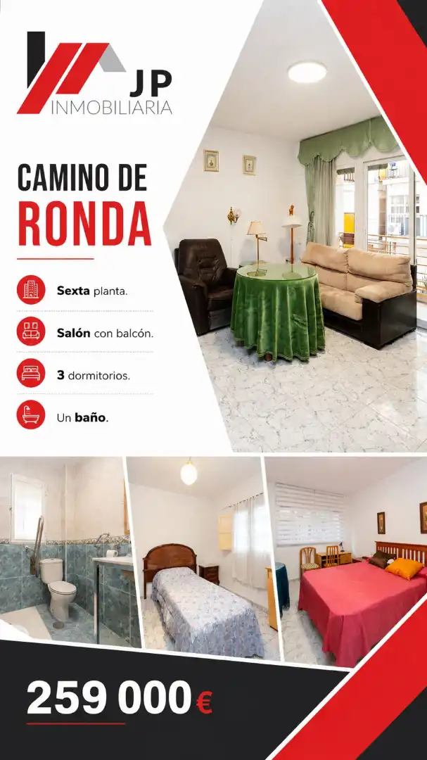 Schlafzimmer von Wohnung zum Verkauf in Granada mit Klimaanlage, Möbliert und Waschmaschine