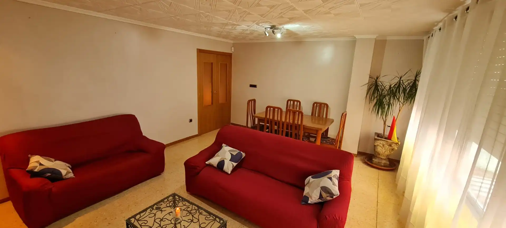 Sala de estar de Piso de alquiler en La Vall d'Uixó con Amueblado, Lavadora y Microondas
