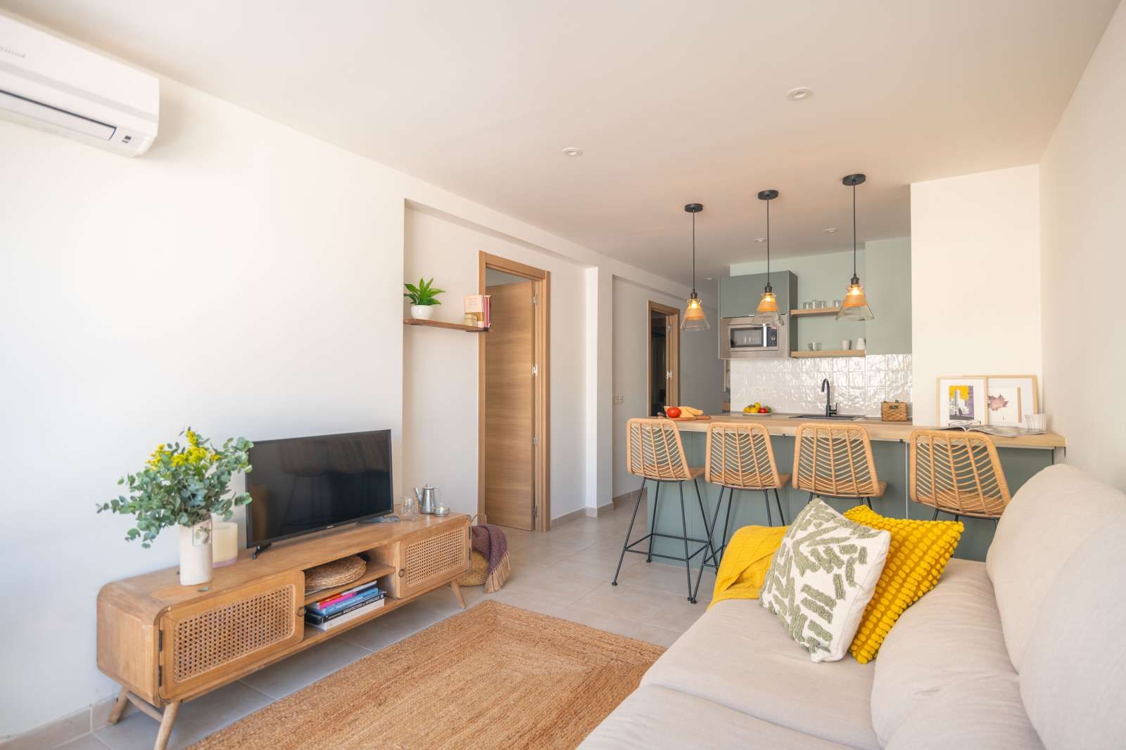 Sala d'estar de Apartament per a compartir en Málaga Capital amb Aire condicionat, Calefacció i Terrassa