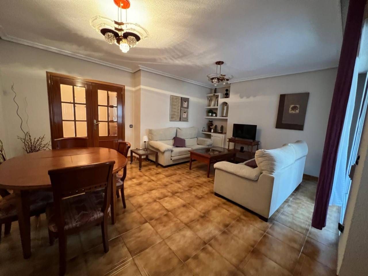 Living room of Flat to rent in  Toledo Capital  with Heating, Terrace and Furnished