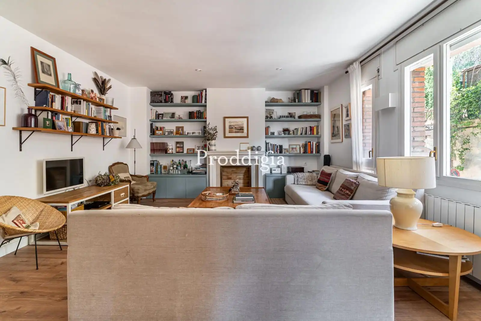 Wohnzimmer von Wohnung zum Verkauf in  Barcelona Capital mit Heizung, Schwimmbad und Gemeinschaftspool